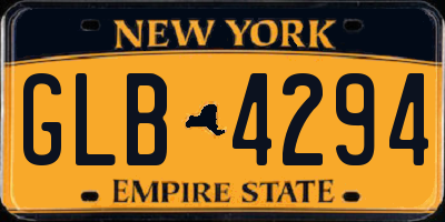 NY license plate GLB4294