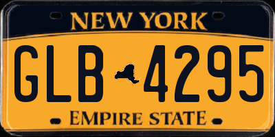 NY license plate GLB4295
