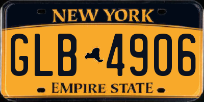 NY license plate GLB4906