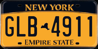 NY license plate GLB4911