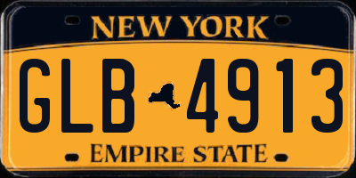 NY license plate GLB4913