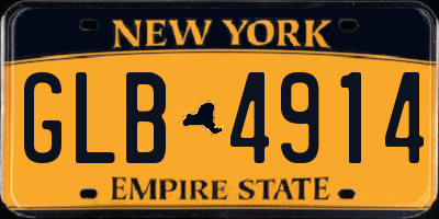 NY license plate GLB4914