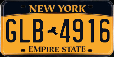 NY license plate GLB4916