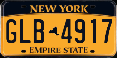 NY license plate GLB4917