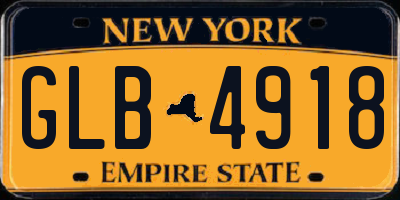 NY license plate GLB4918