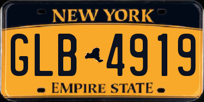NY license plate GLB4919