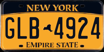 NY license plate GLB4924