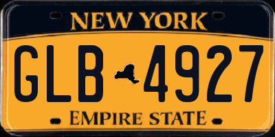 NY license plate GLB4927