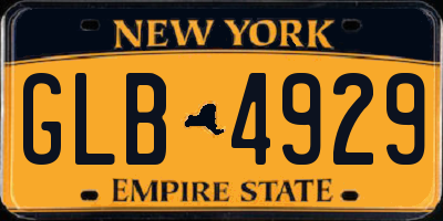NY license plate GLB4929
