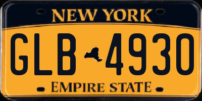 NY license plate GLB4930