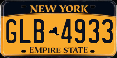 NY license plate GLB4933