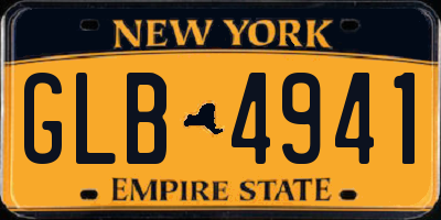 NY license plate GLB4941