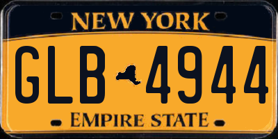 NY license plate GLB4944