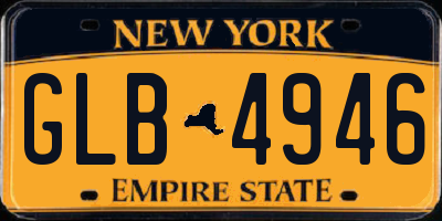 NY license plate GLB4946