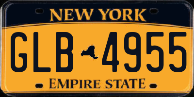 NY license plate GLB4955