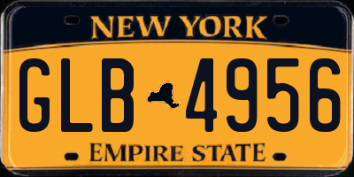 NY license plate GLB4956