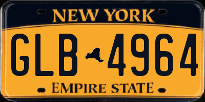 NY license plate GLB4964