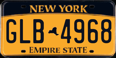 NY license plate GLB4968