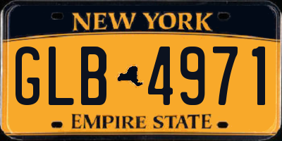 NY license plate GLB4971