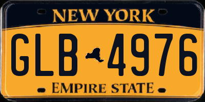 NY license plate GLB4976