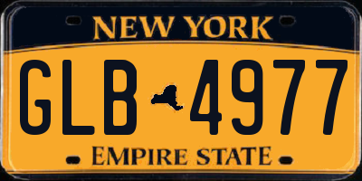 NY license plate GLB4977