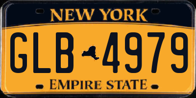 NY license plate GLB4979
