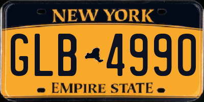 NY license plate GLB4990