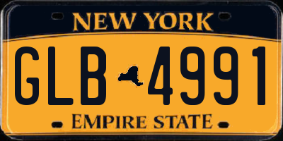 NY license plate GLB4991
