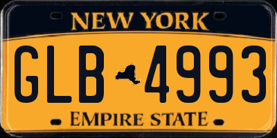 NY license plate GLB4993
