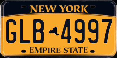 NY license plate GLB4997