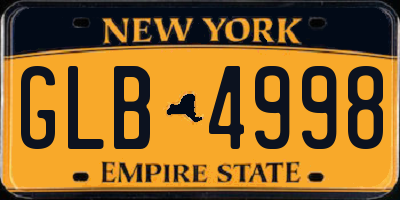 NY license plate GLB4998