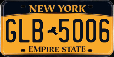 NY license plate GLB5006
