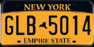 NY license plate GLB5014