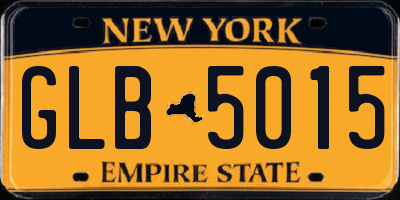 NY license plate GLB5015