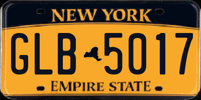 NY license plate GLB5017