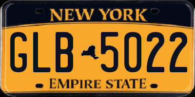 NY license plate GLB5022