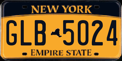 NY license plate GLB5024