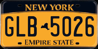NY license plate GLB5026