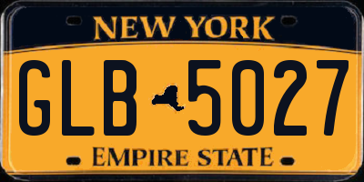 NY license plate GLB5027