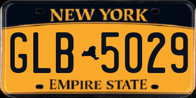 NY license plate GLB5029