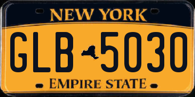 NY license plate GLB5030