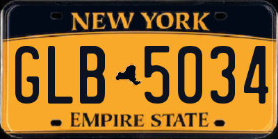 NY license plate GLB5034