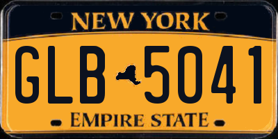 NY license plate GLB5041