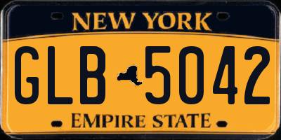 NY license plate GLB5042