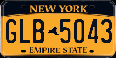 NY license plate GLB5043