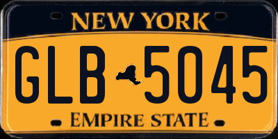 NY license plate GLB5045
