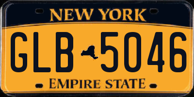 NY license plate GLB5046