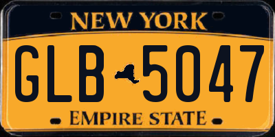 NY license plate GLB5047