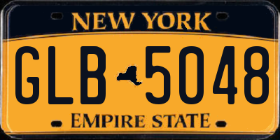 NY license plate GLB5048