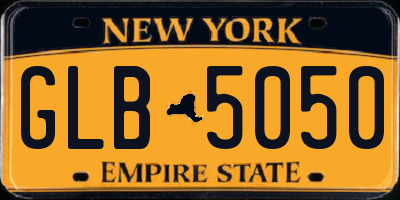 NY license plate GLB5050
